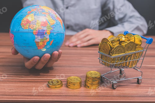 Preview: Business ideas to make money around the world Earth holding in human hands