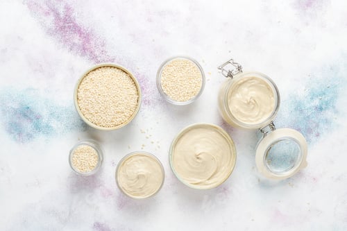 Preview: Homemade sesame paste with sesame seeds.