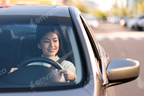 Preview: Beautiful businesswoman is commuting from office at her luxury car