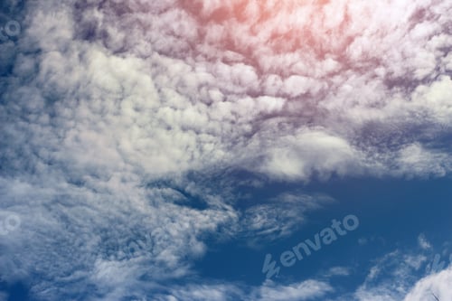 Preview: blue sky with tiny clouds nature background
