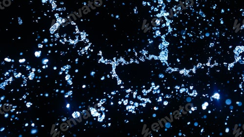 Preview: Blue Water Splash On Dark Background For Abstract Water Freshness Concept