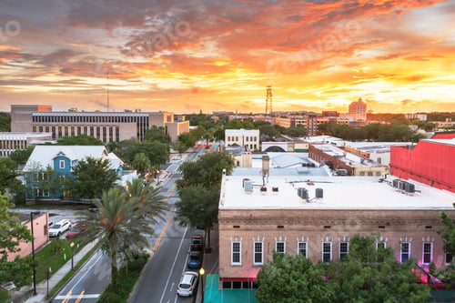 Preview: Gainesville, Florida, USA Downtown Cityscape
