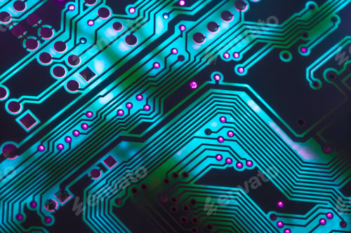Preview: Electronic circuit board close up