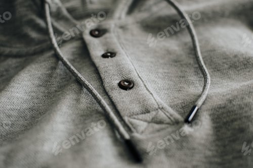 Preview: Closeup shot of a grey sweatshirt