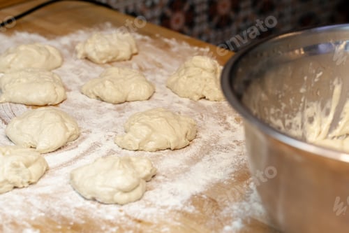 Preview: Process of preparing khinkali in a cafe close up