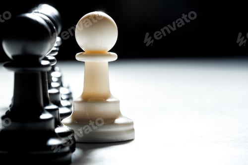 Preview: chess pieces on a black background