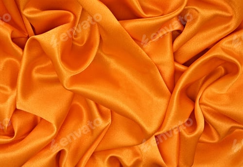 Abstract Orange Fabric Texture, Textile Background