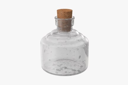Preview: Antique Glass Bottle with Cork Stopper