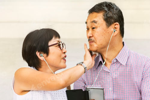 Preview: Asian Senior Couple Earphones Concept