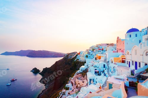 Preview: Oia village at night, Santorini
