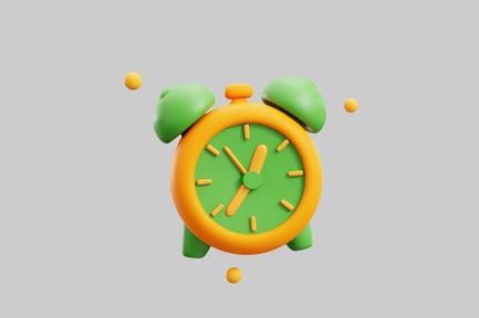 Preview: Alarm clock in green and orange