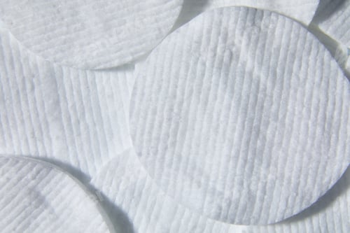 Preview: Flat lay macro Cotton pads, isolate, Beauty, medicine