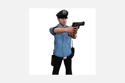 Preview: Police officer with firearm