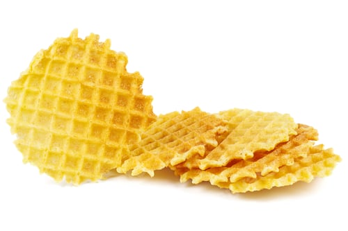 Preview: Crisp and Delicious Stroopwafels on a White Background