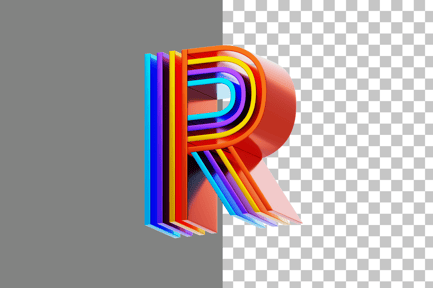Preview: Parallel Lines R 3D Icon