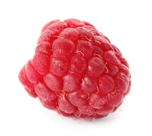 Preview: Delicious fresh ripe raspberry on white background