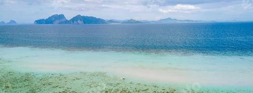 Preview: drone top view Koh Kradan tropical Island in the Andaman Sea Trang in Thailand