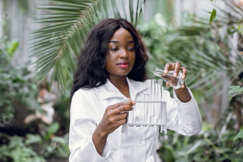 Preview: Woman Scientist Working in a Botanical Research Lab