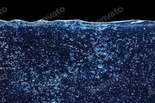 Preview: Water splash in aquarium isolated on black background