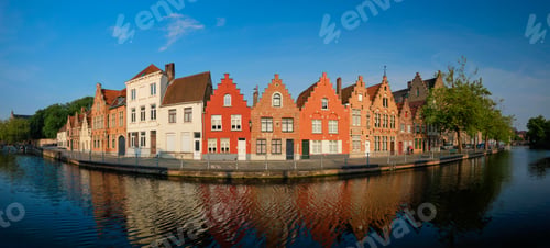 Preview: Canal and old houses. Bruges Brugge , Belgium