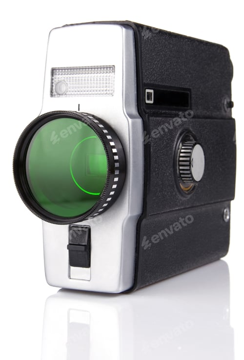 Preview: old film camera isolated on white