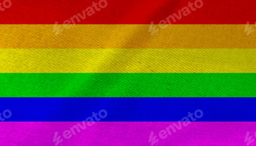 Preview: LGBT rainbow flag grunge waving in the wind.
