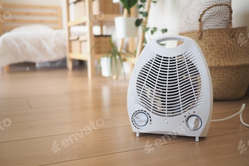 Preview: Home heater in a cozy room with wooden floor