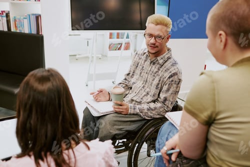 Preview: Engaging In Group Discussion In Modern Office Setting