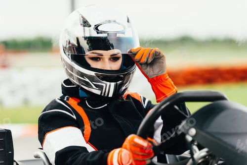 Preview: Woman driving go-cart