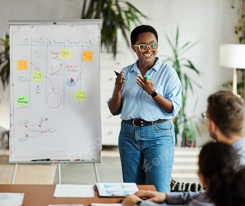 Preview: young business people meeting office teamwork group whiteboard businesswomanstartup project idea