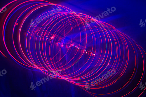 Preview: abstract background of blue and pink circles.