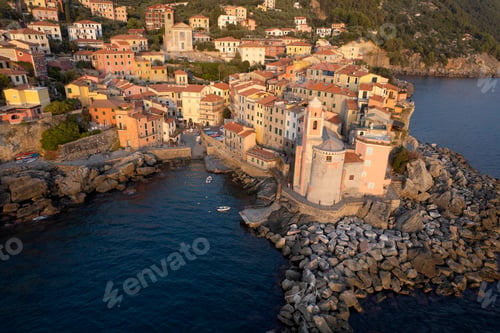 Preview: Aerial view of the Ligurian village of Tellaro