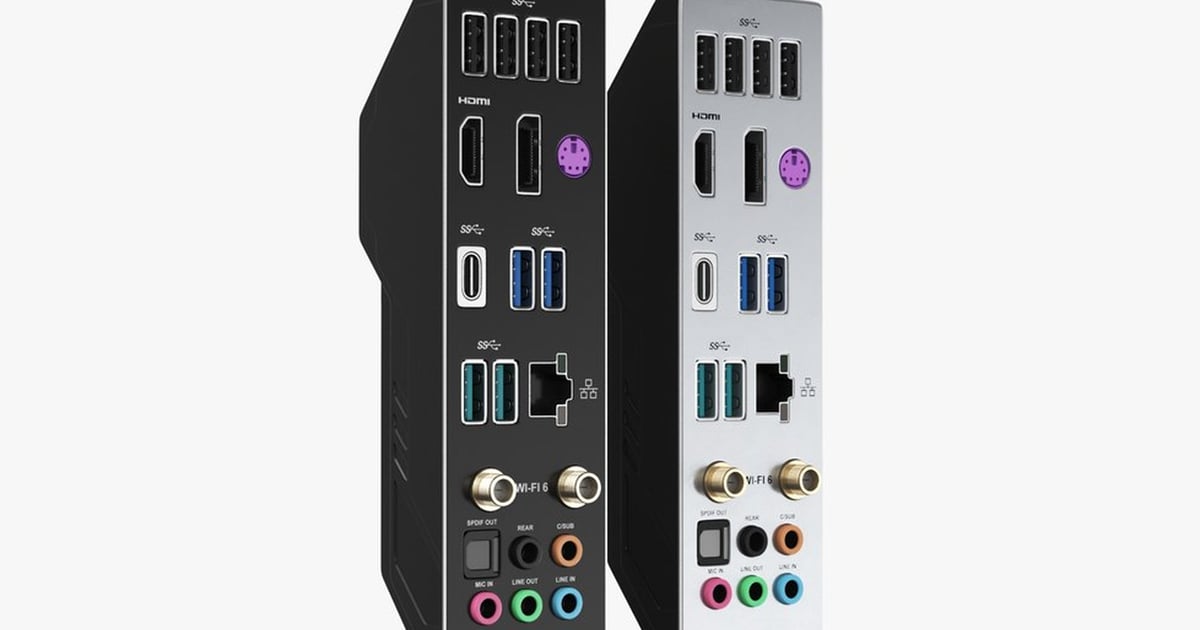Detailed Motherboard Rear I/O Panel Connector 3D, Incl. audio ...