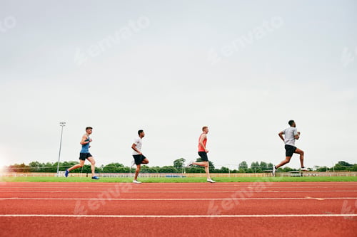 Preview: Runners training on running track