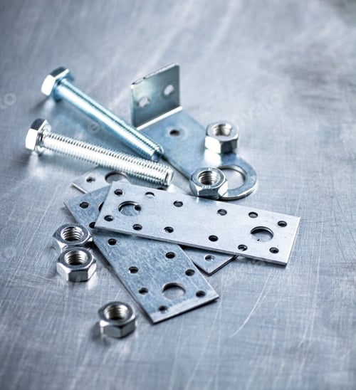Preview: Metal plates for fastening wood.
