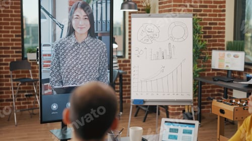 Preview: Business people using online video call for remote telework