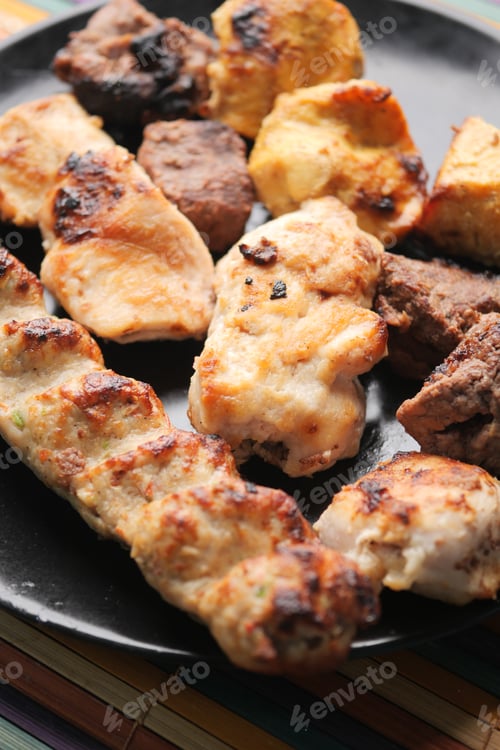 Preview: close up of Seekh Kaba on a plate