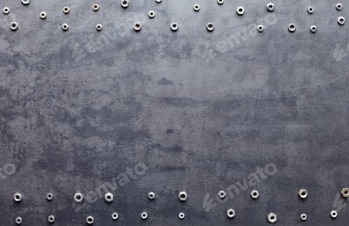 Preview: screw nuts frame on metal texture background