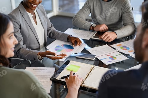 Preview: Cooperation and teamwork during business meeting