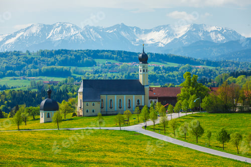 Preview: Church of Wilparting, Irschenberg, Upper Bavaria, Germany