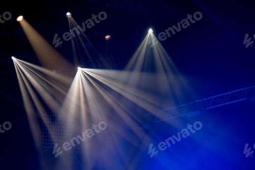 Preview: Stage lights with smoke on concert