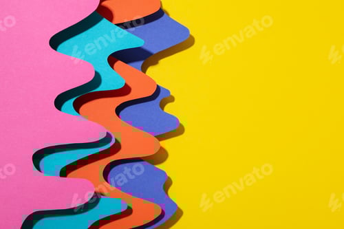 Preview: Colorful and abstract psychedelic background, space for text