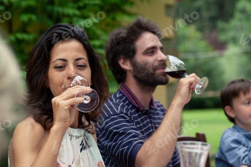 Preview: A group of friends enjoying a wine tasting outdoors on a sunny day.