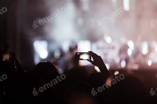 Preview: Cheering crowd at concert enjoying music performance
