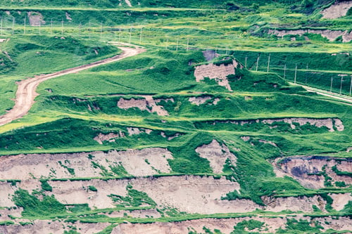 Preview: Part of a pit with big mining truck working