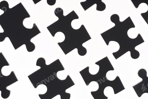 Preview: full frame of black and white puzzles backdrop