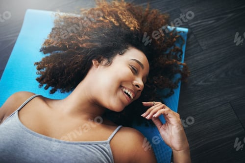 Preview: She laughs with pure joy after a session of yoga