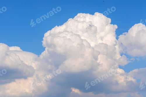Preview: Beautiful blue sky background with white cloud. Abstract nature background