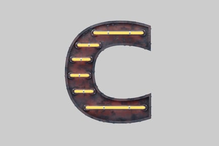 Aperçu: Lettre de signalisation industrielle en vitamine C