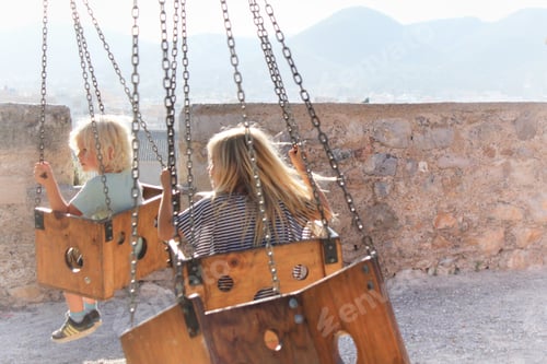 Preview: Kids on an old fashioned merry go round
